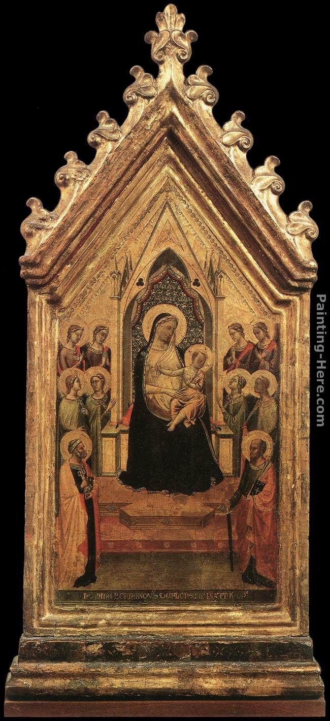 Bernado Daddi Madonna and Child Enthroned with Angels and Saints
